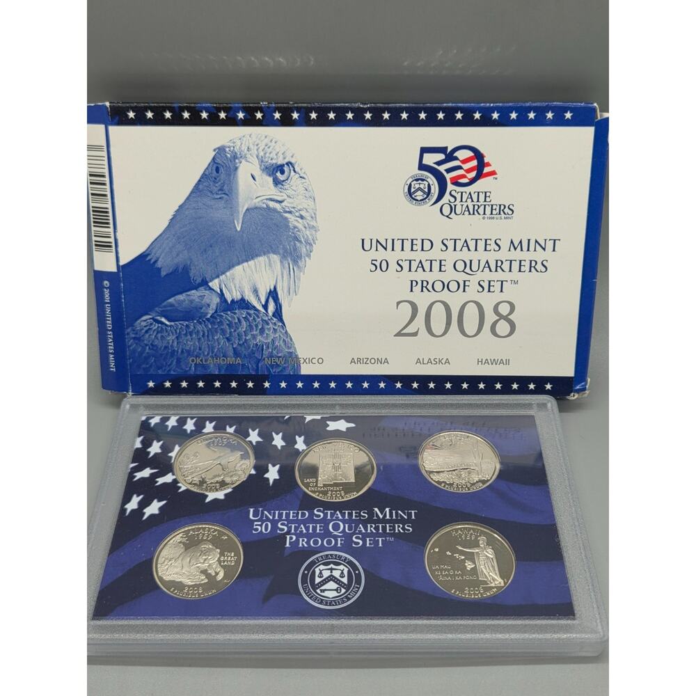2008 S US Mint Statehood Proof Quarter Set